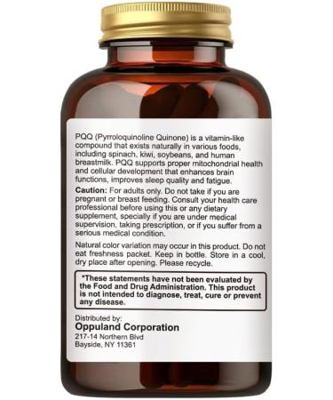 Pyrroloquinoline Quinone (PQQ) Supplement 20 mg | Heart Health Support | Gluten-Free Non-GMO Vegetarian | 60 Veg Capsules - Buy Online on GoSupps.com