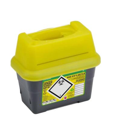 Lyall Willis Sharps Bin 2L Grey - Yellow Lid (1) - Buy Online on GoSupps.com