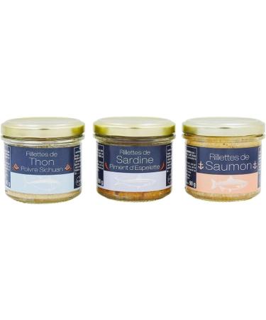 Lot 3x Rillettes sardine au piment d'Espelette - Pot 90g Lot de 3 - Buy Online on GoSupps.com