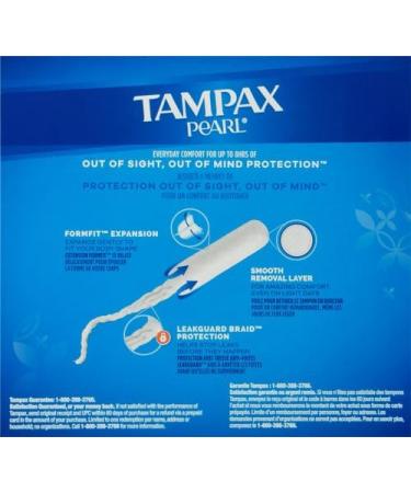 Tampax Pearl Tampons Multipack Regular/Super Absorbency with Leakguard Braid Unscented 34 Count Unscented 34 Count (Pack of 1) - Buy Online on GoSupps.com