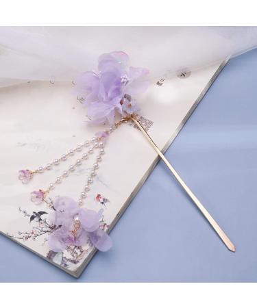 Abaodam Womens Hair Accessories Flower Hair Sticks Japanese Chinese Hair Chopsticks Crystal Flower Buns Hair Vintage Retro Ancient Hair Hair Fork Hair Styling Tool v Flower Hair Accessories - Buy Online on GoSupps.com
