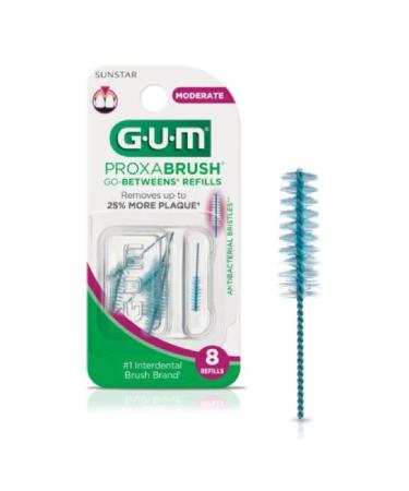 Gum Go-Betweens Proxabrush Refills Moderate 612 8 Each (Pack of 5)