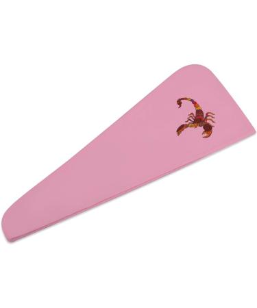 Red Scorpio Zodiac Microfiber Hair Towel Wrap for Women | 10"x26" Super Absorbent Hair Turban with Button - International Shipping - Buy Online on GoSupps.com
