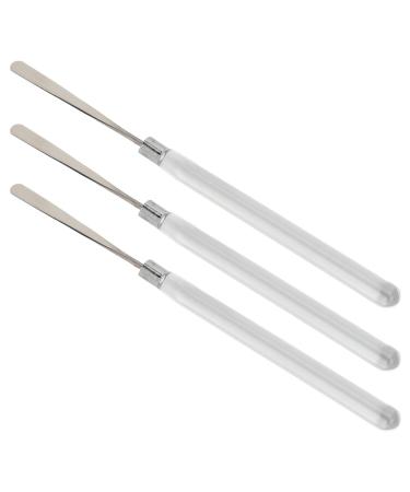 Makeup Spatula Stainless Steel Easy Clean 3 Pieces Nail Gel Spatula for Color Mixing for Nail Art