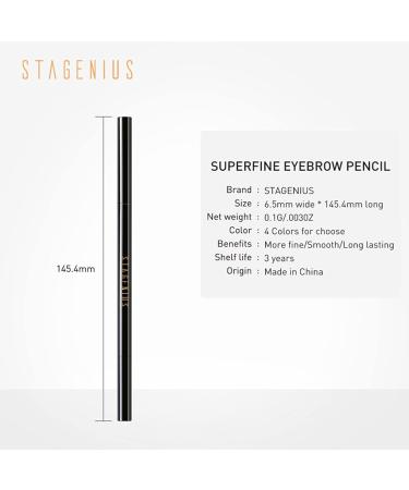  Fyearfly STAGENIUS 0.1 g Ultra-fine double-ended eyebrow pencil fine smooth long-lasting waterproof natural-looking (triangle tip T02 dark brown) - Buy Online on GoSupps.com