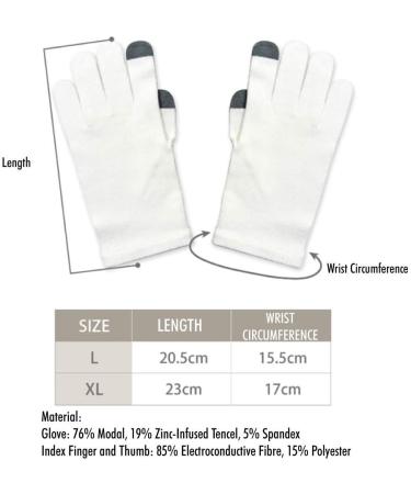 Edenswear Zinc-Infused Gloves Touch Screen Gloves for Women and Men with Eczema - Wet Wrap Therapy (Large) - Buy Online on GoSupps.com