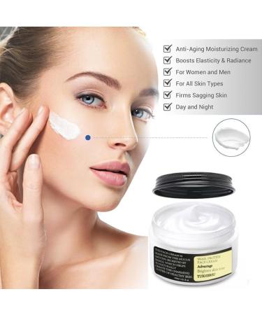 YURHERSU Facial cream with snail mucus hyaluronic acid and collagen 100 ml moisturizing care for sensitive irritated or red skin soothing and whitening skin - Buy Online on GoSupps.com