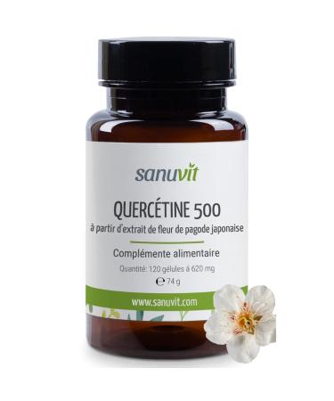 Sanuvit® - Quercetin 500 mg capsules | High dose | High bioavailability and tolerability | Vegan | 120 capsules