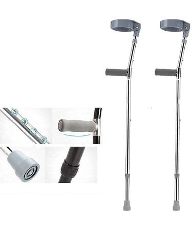 Forearm Crutches Adjustable Non Slip Crutch Four Feet Walking Old Man Walking Aid Scalable Regulation Aluminum Alloy Light Elderly Cane Lightweight Arm Crutch Bright Day