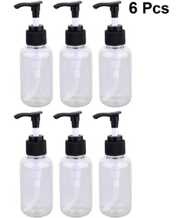 Lurrose 6Pcs 100ml Empty Plastic Pump Bottles Practical Pump Bottle Refillable Containers for Emulsion Shampoo or Body Wash (Transparent) - Buy Online on GoSupps.com