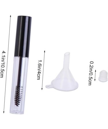 FOMIYES 10 Pcs Eyelash Brush Tube Black Lid Large Empty Tube Eyelash Serum Bottle Empty Eyelashes Bottle - Buy Online on GoSupps.com