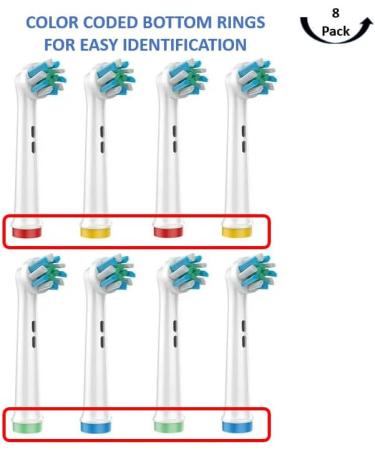 Buy Electric Toothbrush Replacement Heads - Plaque Blast Pack of 8 | Superior Twisted Bristle Refills for Family Oral Health - Buy Online on GoSupps.com