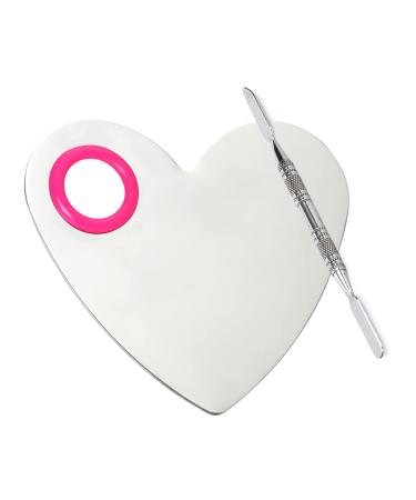 Necitorix Mixing Palette  Stainless Steel Makeup Foundation Mixing tray  Makeup Tool for Mixing Nail Gel Polish  Cosmestic (Heart Small)