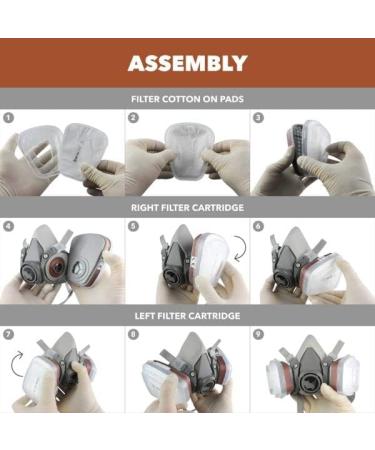RHINO Face Cover with Filters for Painting, Dust, Chemicals, Pollen - Machine Polishing Mask - Buy Online on GoSupps.com
