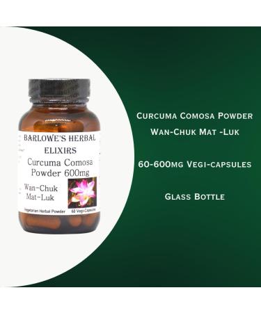 Curcuma Comosa Powder | 600mg Per Capsule | Hormonal Balance & Menstrual Support | Women s Health Supplement | 60 Vegetarian Capsules | Glass Bottled - Buy Online on GoSupps.com