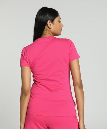 PUMA Women's ESS Logo Tee M Garnet Rose Pink - Stylish & Comfortable T-Shirt for International Shipping - Buy Online on GoSupps.com