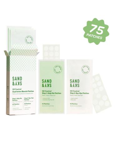 Sand & Sky Dual Action Blemish Patches - Hydrocolloid Acne Treatment with Salicylic Acid & Tea Tree Oil (75 Patches) - Reduce Redness & Inflammation - Buy Online on GoSupps.com