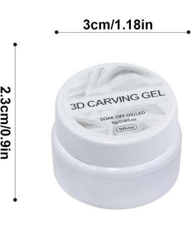 Satin sculpting set for glossy white pearly satin. Non-stick. Soft candy texture. 3D modeling set. 5g gel for solid bead making. For nail extensions. - Buy Online on GoSupps.com