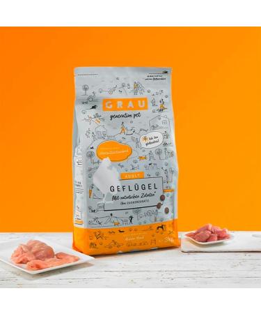 GRAU The Original Dog Food Poultry Pack of 1 (1 x 3 kg) Grain Free For Sensitive Adult Dogs - Buy Online on GoSupps.com