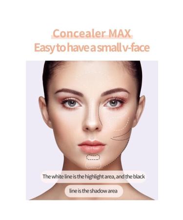 Double Head Concealer Contour Pen - High Gloss Makeup Dual-End Highlighter & Profile Shader - Buy Online on GoSupps.com