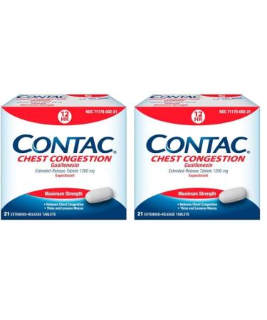 Contac Guaif 1200mg 21ct (Pack of 2)