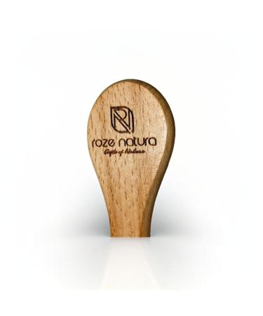 Genuine Horsehair Facial Brush for Dry Brushing by ROZE NATURA 100% Natural Anti-Wrinkle Touch for Your face exfoliates boosts The Lymphatic System Brown