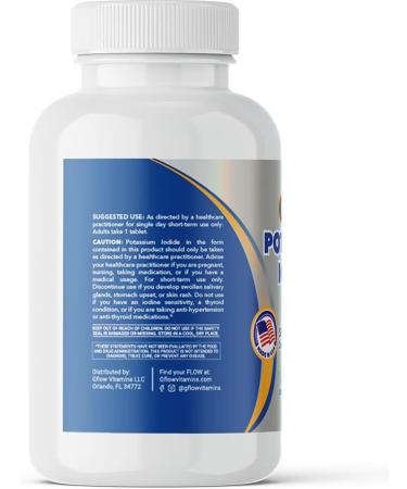 Gflow Potassium Iodide 65mg - Thyroid Support Supplement - 4 Months Supply, 2 Pack - Non-GMO - Made in USA - Exp 03/2029 - Buy Online on GoSupps.com