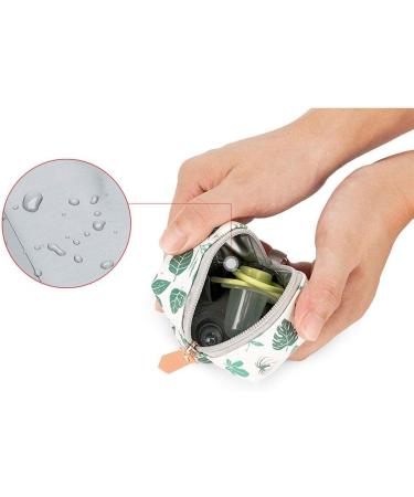 Harilla Portable Pacifier Storage Pocket | Eco-Friendly Snap Grip Bag for Toddlers | Dust-Proof Baby Pacifier Holder - Green Leaf Design - Buy Online on GoSupps.com
