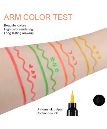 evpct Colored Winged Eyeliners Stamp 4 in 1 Set | Waterproof Eye Liners for Women in Green, Coral, Pink, Yellow, Orange | Wingliner Liquid Eyeliner Colorful Set - Buy Online on GoSupps.com