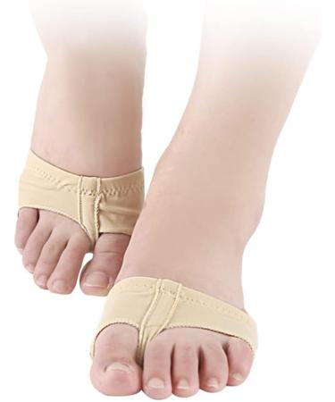 Gatuida Forefoot Guard: Metatarsal Pads & Dance Socks for Comfort & Support - Ideal for Yoga Ballet & Exercise (Beige S - Buy Online on GoSupps.com