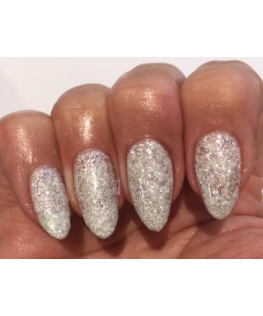 Bluesky SILVER GLITTER Nail Gel Polish CHOOSE YOUR MOST WANTED SILVER GLITTER NAIL GEL UV LED Soak Off 10ml (EDELWEISS WHITE AND SILVER GLITTER) - Buy Online on GoSupps.com