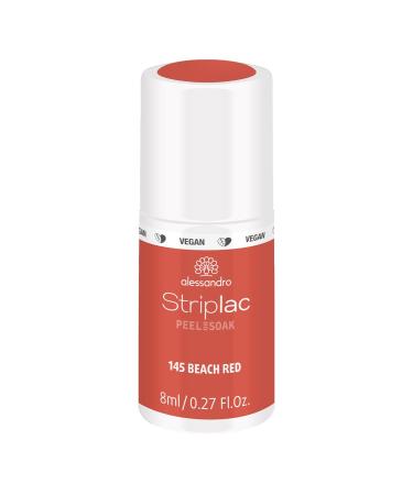 Alessandro Striplac UV nail polish Beach Red-gentle and long-lasting-easy distance thanks to peel-off technology-vegan and free of animal experiments-8 ml
