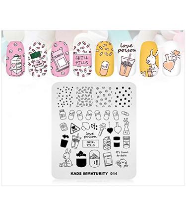 KADS Cute Rabbit Nail Art Stamping Plate - Manicure Template for Unique Nail Designs - Buy Online on GoSupps.com