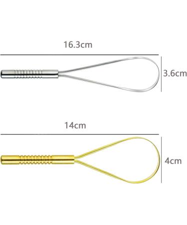 Premium Gold Stainless Steel Tongue Cleaner for Fresh Breath & Optimal Oral Care - Buy Online on GoSupps.com