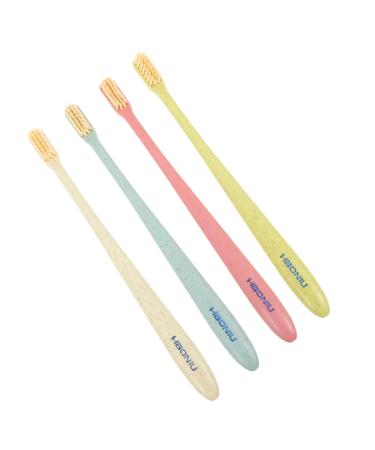 Gatuida 4 Pieces Toothbrush Small Head Cotton Brush Plastic Travel 1 piece (1 pack) As Shown