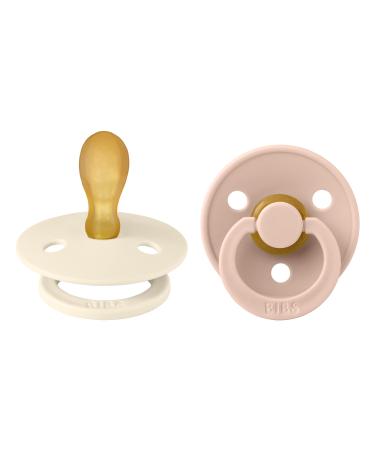 BIBS COLOUR SIMMENTRICAL SCHNELLER 2 SPACK BPA-Free Dummy-Schnuller symmetrical nipple.Natural rubber / latex made in Denmark.6-18 months (2 Pack) Ivory / Blush 6-18 months (2-pack) Ivory / Blush - Buy Online on GoSupps.com