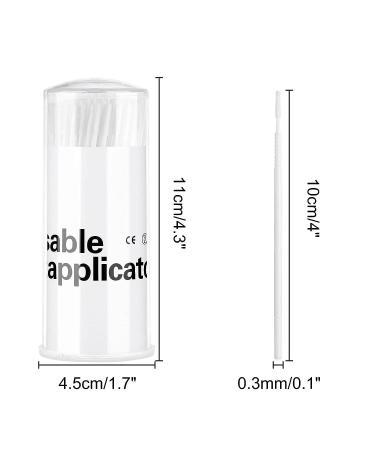 Dming 200 Pieces Disposable Micro Brush Applicator for Eyelash Extension & Makeup - Mini Cotton Swab Brushes (White) - Buy Online on GoSupps.com