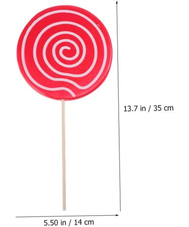Alipis 4 Pcs Wedding Decoration Decorative Fake Lollipop Fake Lollipops Fake Lollipop Model Rainbow Lollipop Red Swirl Lollipops Toys Decorative Lollipop Ornament Wooden Food Child Candy - Buy Online on GoSupps.com