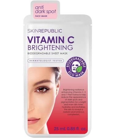 Skin Republic Brightening Vitamin C Face Mask Helps Brighten and Even Skin Tone For a Radiant Complexion 25ml TRIO - Buy Online on GoSupps.com
