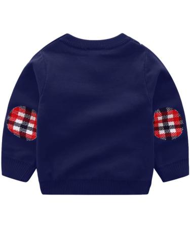 ESHOO Christmas Deer Print Kids Knit Sweater - Boys Girls Xmas Jumper 4-5 Years (Blue) - Buy Online on GoSupps.com