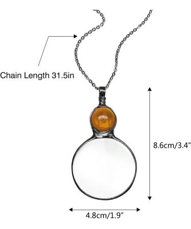 HuangJue Magnifying Glass | Loupe Pendant Necklace - 2022 Magnifying Glass Necklace Vintage 10X Magnifying Reading Magnifier Decorative White - Buy Online on GoSupps.com
