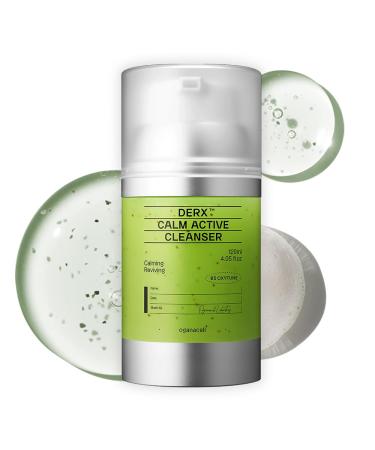 OGANA CELL DERX Facial Cleanser for Sensitive & Oily Skin Calm Cleansing Foam with Plant Tannin, Redness Relief & Oil Control, Oxygen Bubble Technology, Korea Skincare (120ml/4.05 fl.oz.)
