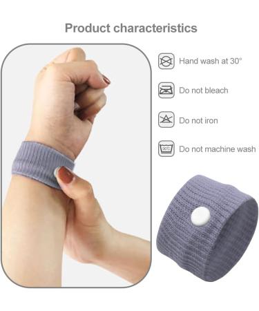 Acupressure Bracelet Set - 2 Pairs Anti-Nausea Wristbands for Seasickness Pregnancy & Exhaustion Relief - Buy Online on GoSupps.com