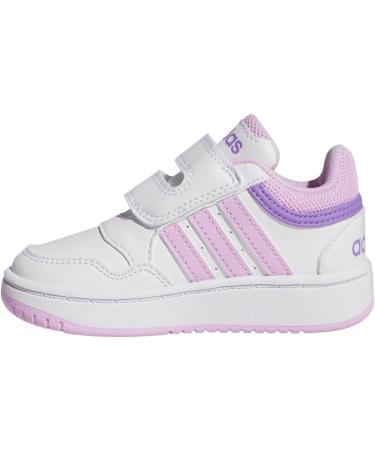adidas Kids Hoops Mid 2.0 Fitness Shoes - Child 3 UK - White/Lilac/Violet - Buy Online on GoSupps.com
