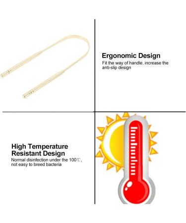 Dykaae Tongue Scraper - Stainless Steel Fresh Breath Cleaner for Adults & Children | Gold Metal Tongue Brush - Buy Online on GoSupps.com
