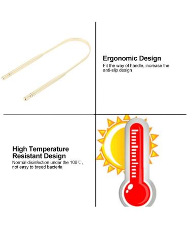Premium 304 Stainless Steel Tongue Scraper - Fresh Tongue Cleaner for Adults & Children (Gold) - Best Oral Hygiene Tool - Buy Online on GoSupps.com
