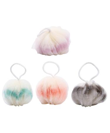 4pcs Bath Ball Body Washing Tools Bubble Makers Bath Flowers Bath Foaming Balls Bath Shower Balls Shower Tools Supple Shower Balls Lovely Bath Scrubbers Stylish Shower Ball