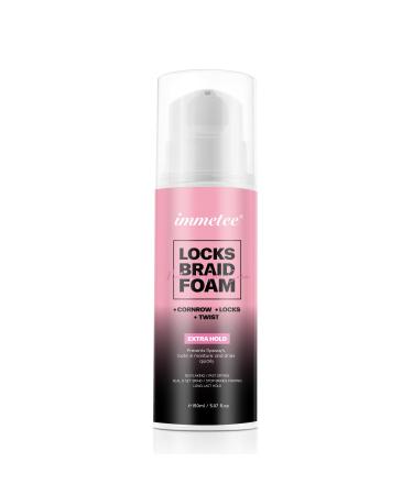 immetee Braid Foam Hair Mousse for Braids Twist Locks Extra Hold High Shine and Moisturizes Hair Hair Control Mousse. 150ml - Buy Online on GoSupps.com