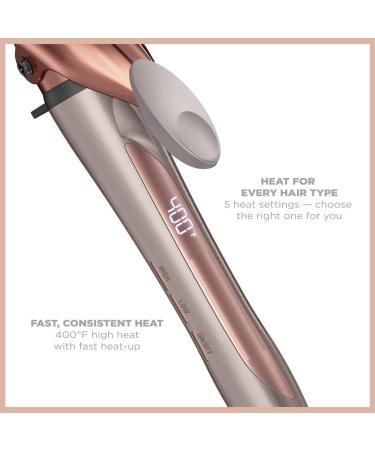 Titanium Curling Iron Luxe Series - Rose Gold Professional Hair Styling Tool | Fast Heating Adjustable Temperature | Salon-Quality Curls | 1.25 inch - Buy Online on GoSupps.com