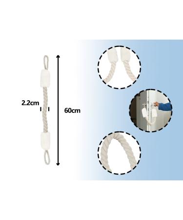 ZoeTekway Cotton Door Stop Handle | White Door Cord Clamp for Child & Pet Finger Protection | International Shipping Available - Buy Online on GoSupps.com